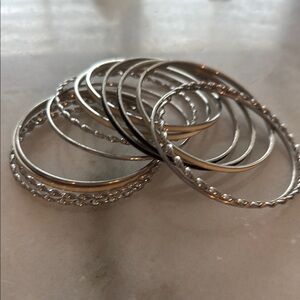 Contemporary Silver Bracelet Collection with Textured Designs